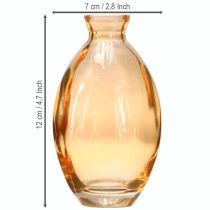 tételeket Hagymás üvegváza mini narancssárga Ø7cm M12cm 6 db