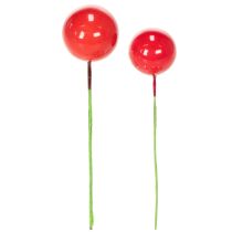 tételeket Műbőr mini karácsonyfadíszek piros bogyós gyümölcsökből, 2 cm, 48 darab