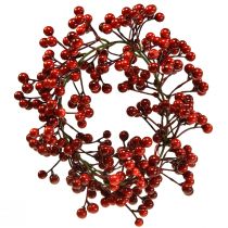 Bogyókoszorú Piros Műnövények Piros karácsonyi Ø20cm