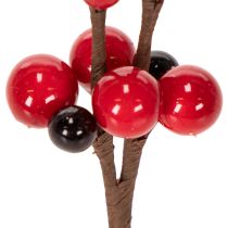 tételeket Műág piros bogyókkal, 15 cm, 6 darab
