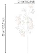 tételeket Mű fehér bogyós ág, dekoráció/kézműves kellékek, 52cm