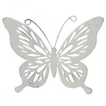 Ágykaró fém pillangó fehér 43x10,5x8cm 3db