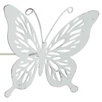 tételeket Ágykaró fém pillangó fehér 43x10,5x8cm 3db