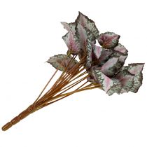 tételeket Mesterséges begónia bokor zöld, ibolya 34cm