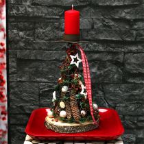 tételeket Ajándék szalag szegéllyel 15mm 20m piros kockás