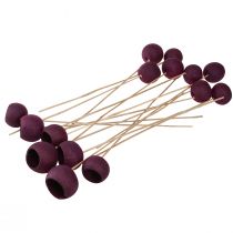 tételeket Harang alakú pohár száron, száraz dekoráció temetési virágkötészet, borvörös 15 db