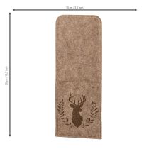 tételeket Evőeszköztartó tasak szarvas motívummal, filcből, 26 cm, 4 darabos