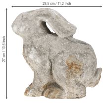 tételeket Beton díszes nyúl virágcserép húsvéti antik szürke M27cm