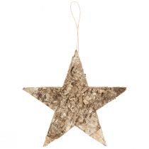 tételeket Nyírfa csillagok függő díszítéshez csillagok nyírfa kéreg 20cm 4 db