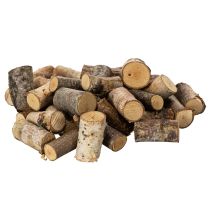 tételeket Dekoratív nyírfa darabok kéreggel, kézműveskedéshez, 3cm, 300g
