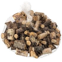 tételeket Dekoratív nyírfa darabok kéreggel, kézműveskedéshez, 3cm, 300g