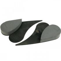 tételeket OASIS® Fekete Bioline® Virágos Hab Szív Fekete H34cm 2 db