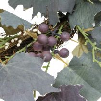 tételeket Díszítő koszorú szőlőlevélből és szőlőből Őszi szőlő koszorú Ø60cm