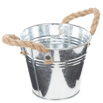 tételeket Fényes fém vödör kötélfogantyúval, Ø12cm