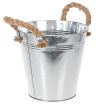 tételeket Fényes fém vödör kötélfogantyúkkal, Ø18cm