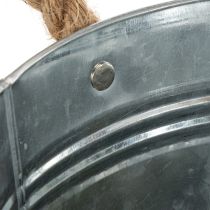 tételeket Fényes fém vödör kötélfogantyúval, Ø22cm