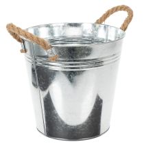 tételeket Fényes fém vödör kötélfogantyúval, Ø22cm