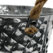 tételeket Fémlemez tál kötélfogantyúkkal Ø18cm H10cm