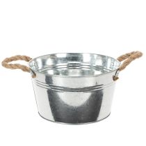 tételeket Fényes fém tál kötél fogantyúkkal, Ø22cm