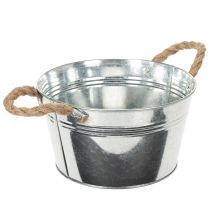 tételeket Fényes fém tál kötél fogantyúkkal, Ø22cm
