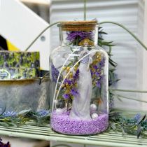 Virágtündérek, tavaszi dekoráció, virágmanók lila H19/19,5cm 2 db-os készlet