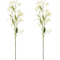 tételeket Dekoratív almavirágág művirágként a nappali világos kiegészítőihez, krémszínű, 108 cm, 2 darab