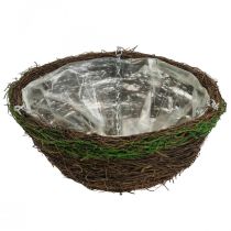 tételeket Akasztókosár barna függőkosár növénykosár szőlő moha Ø31cm