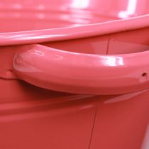 tételeket Virágtartó fém rózsaszín tál kerek fogantyúkkal Ø33,5cm