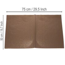 tételeket Virágos selyem leopárdmintás barna nedves szilárdságú 50x75cm 20db