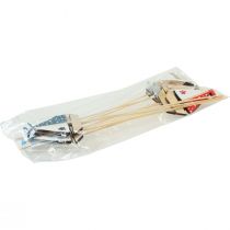 tételeket Virágdugós csónak vitorlás dekoráció fa színű 5,5x8cm 12 db