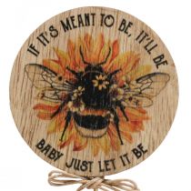 Virágdugó fa méhecske díszdugó 7x27,5cm mondással 12 db
