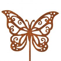 tételeket Virágdugó fém rozsda pillangó dekoráció 10x7cm