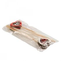 tételeket Virágdugó Valentin-napi díszdugó szív piros 7cm 12 db