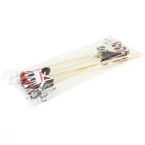 tételeket Virágdugó talicska fa szívek színes 9x6,5cm 12 db