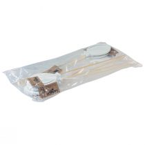 tételeket Virágdugó csokor dekoráció tortafeltét ballon fehér 28cm 8 db