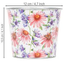 tételeket Virágcserép, tavaszi dekoráció, ültető, fém, Ø12cm, M10.5cm