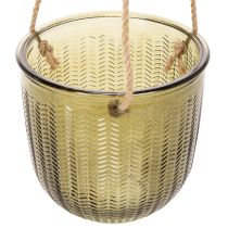 tételeket Üveg virágcserép/függőlámpás, lila/zöld, 14 cm, 2 darab