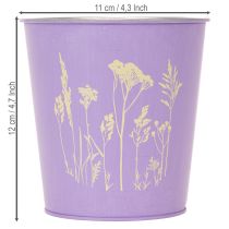 tételeket Kerek, pasztellszínű virágcserép virágmotívummal szobanövényekhez, 12 cm, 3 darab
