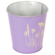 tételeket Kerek, pasztellszínű virágcserép virágmotívummal szobanövényekhez, 12 cm, 3 darab