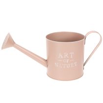 tételeket Vintage díszes virágcserép/öntözőkanna, antik rozé cink, Ø16.5cm M17cm