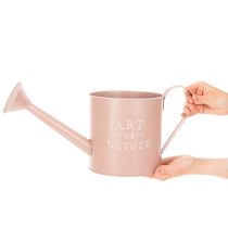 tételeket Vintage díszes virágcserép/öntözőkanna, antik rozé cink, Ø16.5cm M17cm