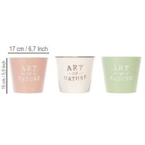 tételeket Art of Nature vintage virágtartó szett 3 darabos, 17 cm