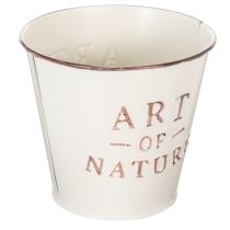tételeket Cink virágcserép, krémszínű, Ø15cm, M13.5cm