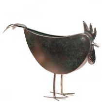 Virágcserép Chicken Metal Bird Metallic Rosé 51×16×37cm