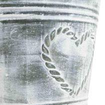 tételeket Virágcserép kopott elegáns fém szív Ø17,5 cm H15,5 cm