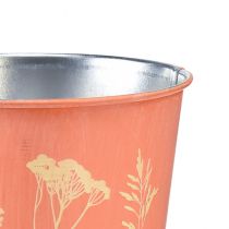 tételeket Virágcserép virágdísszel sárgabarack sárga Ø10,5cm H10,5cm