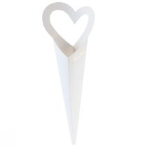 tételeket Virágzacskó rózsák ajándékcsomagolás fehér 46cm 12 db