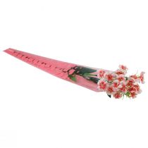 tételeket Virágtáska szívecskékkel rózsaszín Rózsához 50cm 50db