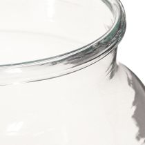 tételeket Virágváza üveg átlátszó üveg váza asztaldísz Ø18cm H22cm