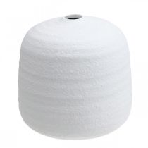 tételeket Virágváza, kerámiaváza, dekoratív váza fehér Ø19cm H18cm